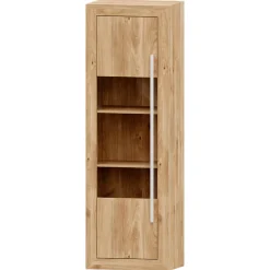 Vitrina Roble 60 Niza tirador lineal, 60x190x42 cm