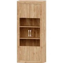 Vitrina Roble 80 Niza tirador standar, 80x190x42 cm