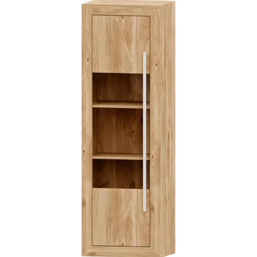 Vitrina Roble 60 Niza tirador lineal, 60x190x42 cm