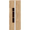 Vitrina Roble 60 Puzzle tirador Blanco nieve, 60x190x42 cm
